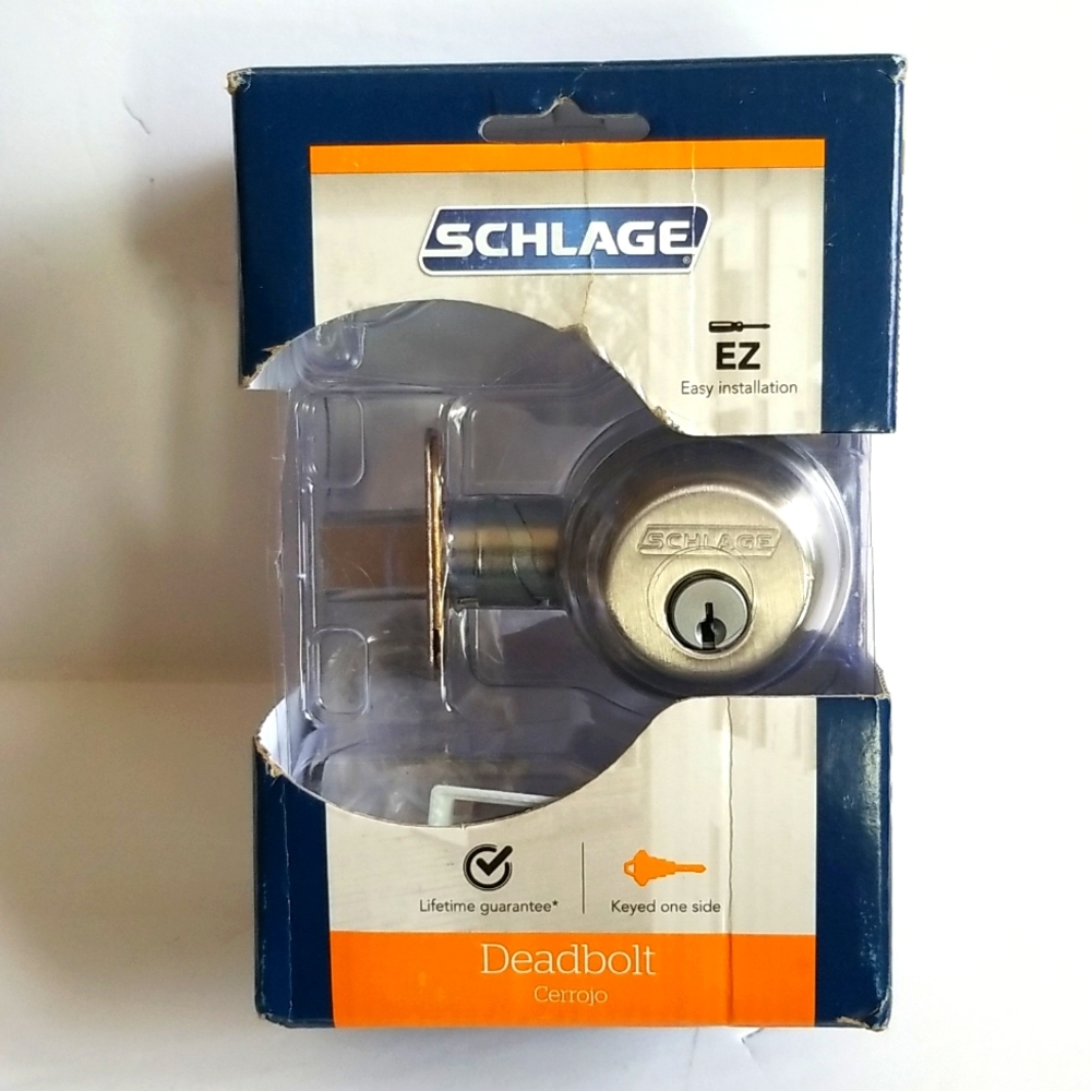 SCHLAGE single cylinder deadbolt assembly NWT